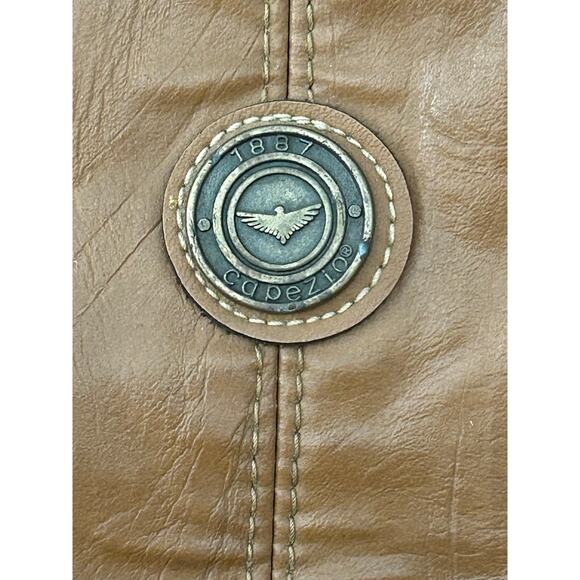 Vintage Coprezio Tan Leather Hobo Shoulder Bag Purse - Picture 4 of 6